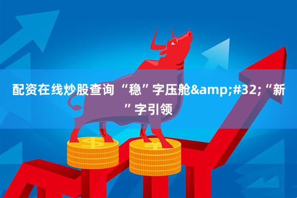 配资在线炒股查询 “稳”字压舱 “新”字引领