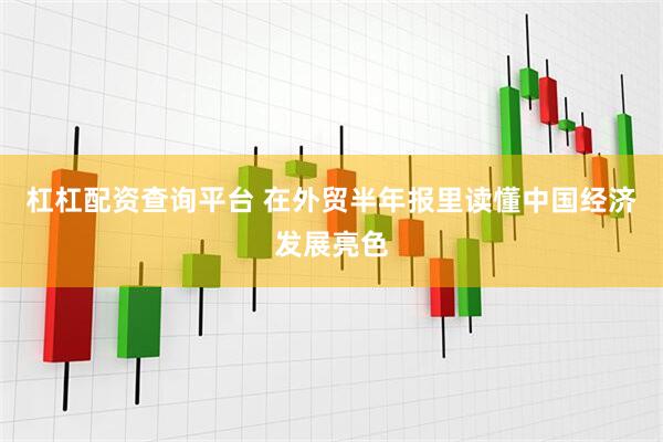 杠杠配资查询平台 在外贸半年报里读懂中国经济发展亮色