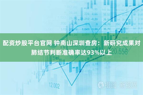 配资炒股平台官网 钟南山深圳查房：新研究成果对肺结节判断准确率达93%以上